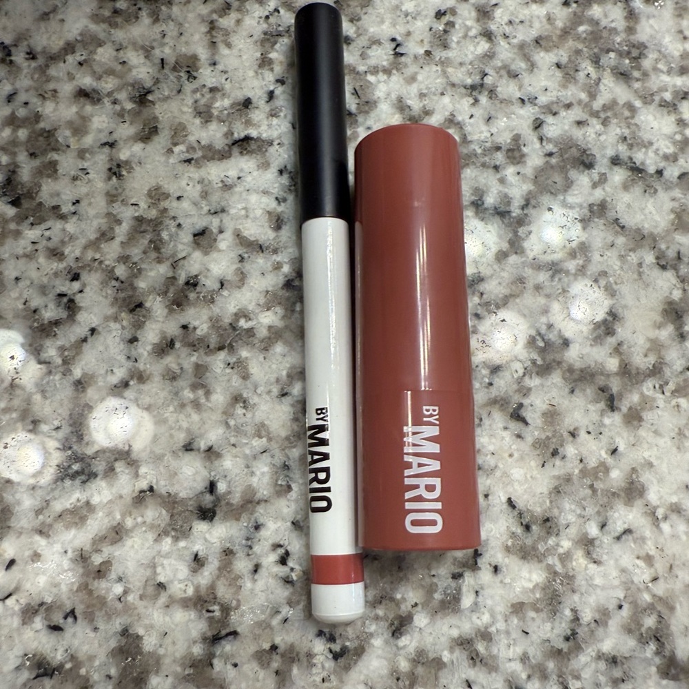 Makeup by Mario Rosewood Glow Lip Serum & Rich Mauve Lip Pencil